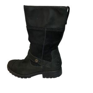 Timberland black moto boots sz 7.
